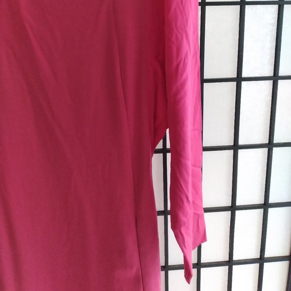 Elie Tahari Dark Pink 3/4" Sleeve Dress - Picture 8 of 9
